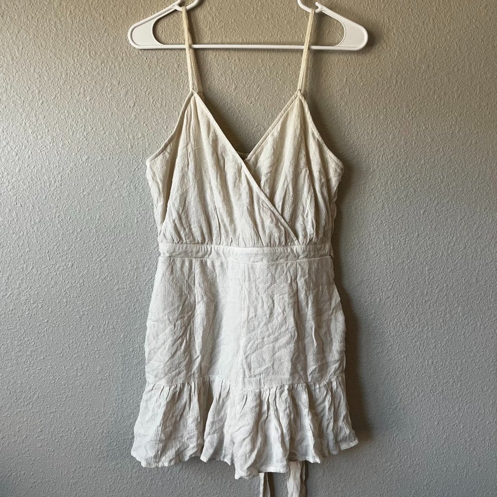 American Eagle V-Neck Faux Wrap Romper Medium